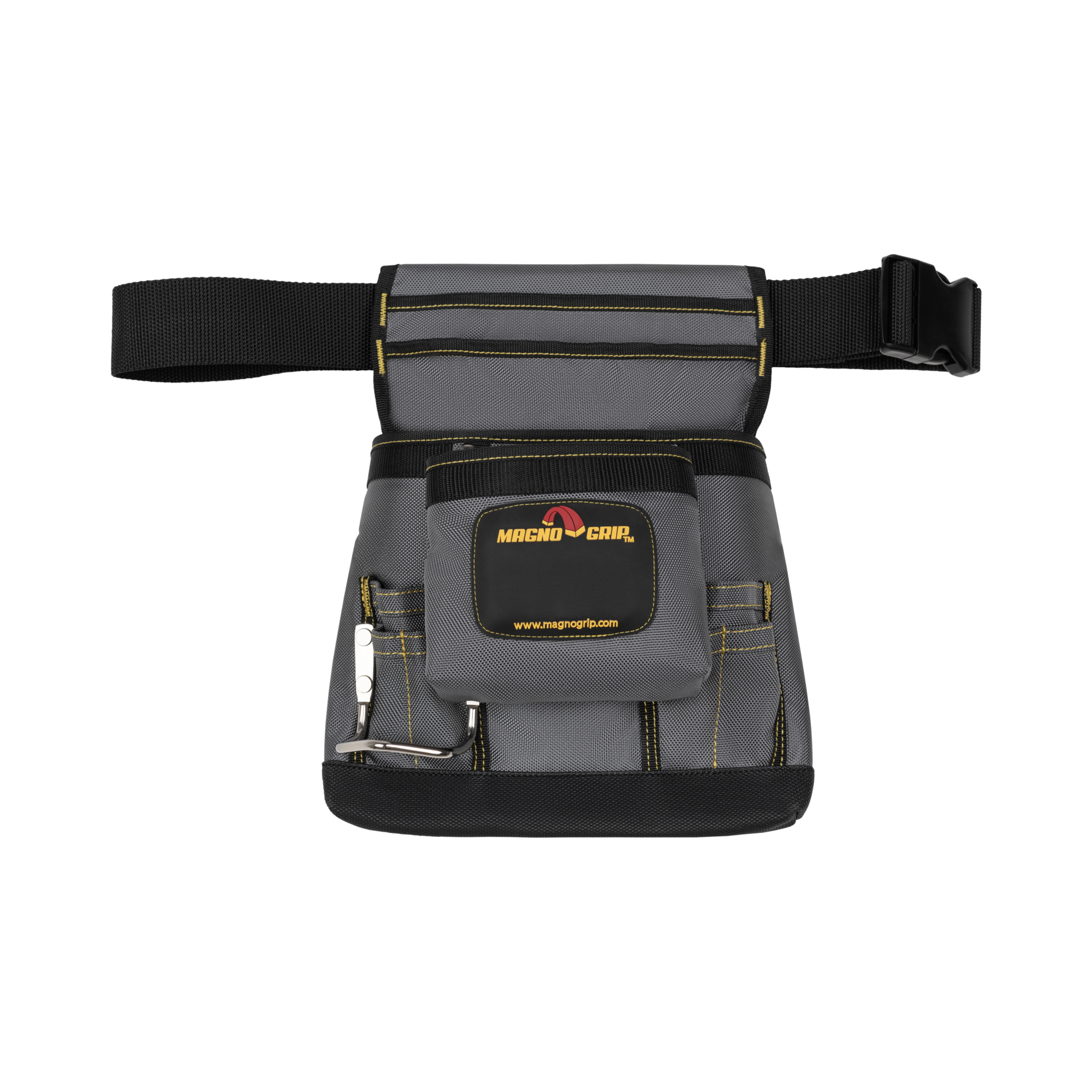 MagnoGrip Inc., MagnoGrip 10-Pocket Pro Tool Pouch with Belt, Color Black, Pockets (qty.) 10 Material Polyester, Model# 002-412